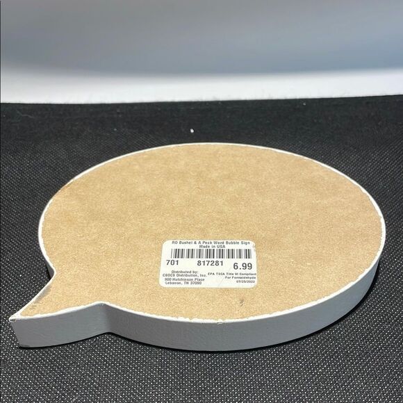 White and Black Decorative Speech Bubble Sign - Picture 5 of 5